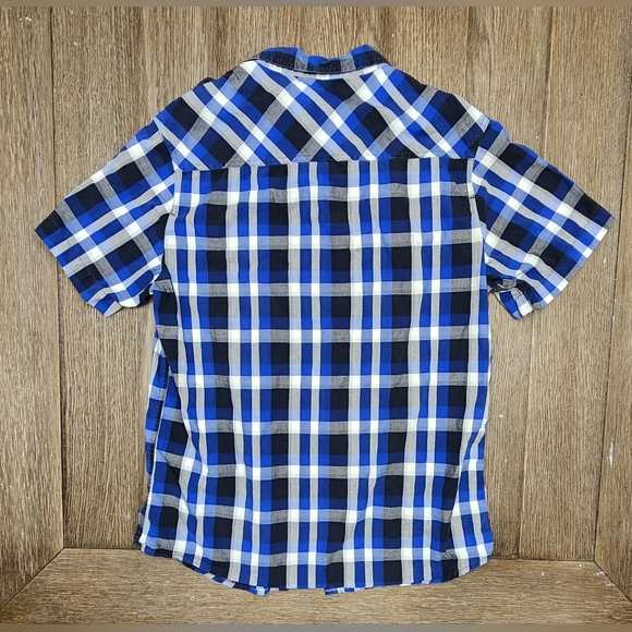 ✂️💀Y2K Marc Ecko Cut & Sew Men’s 💀✂️ Short-Sleeve Button-Up Shirt Size Medium - Picture 8 of 9